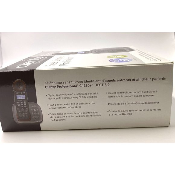 Clarity Phone C4220+ DECT 6.0 Cordless Amplified Professional Talking Caller ID - Picture 4 of 10